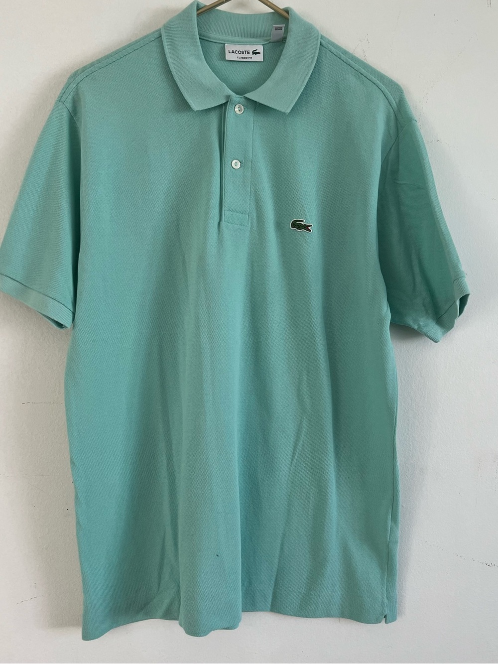 Lacoste Men's Classic Cotton Polo Shirt - Mint Green L